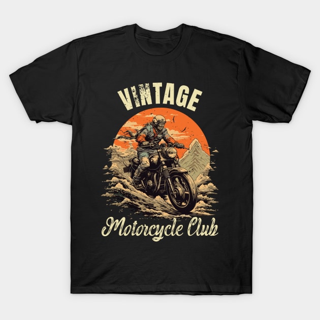 Vintage Motor Cycle Club T-Shirt by Yopi